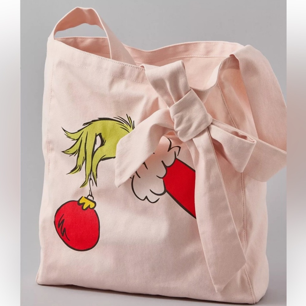 NWOT 2024 American Eagle Pink Grinch Tote Bag